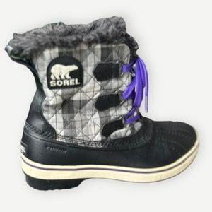 Sorel Black and Purple Winter Boots
